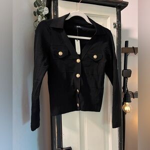 Anthropologie Maeve Collared Cardigan Sweater